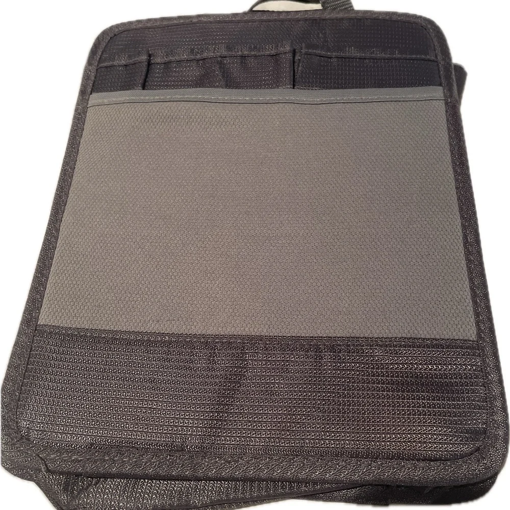 NWOT Men's Black and Gray Laptop Organizer Bag/ insert
